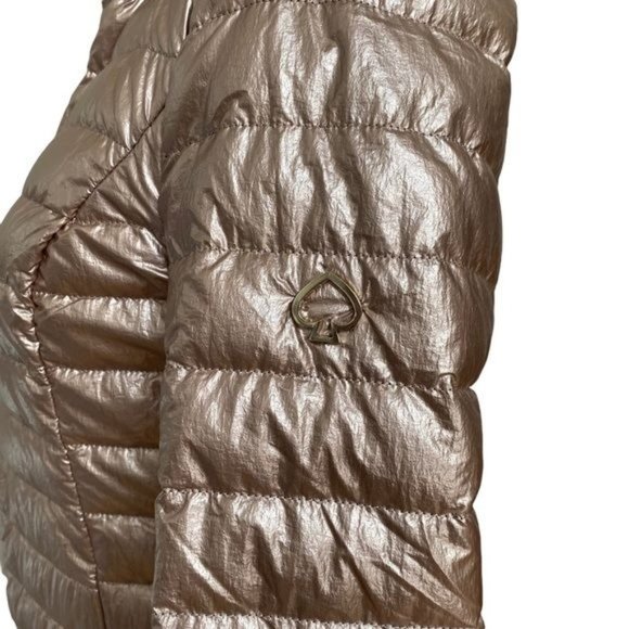 Kate Spade Packable Puffer Jacket in Glittering Rose Size XS NWT - Picture 9 of 16
